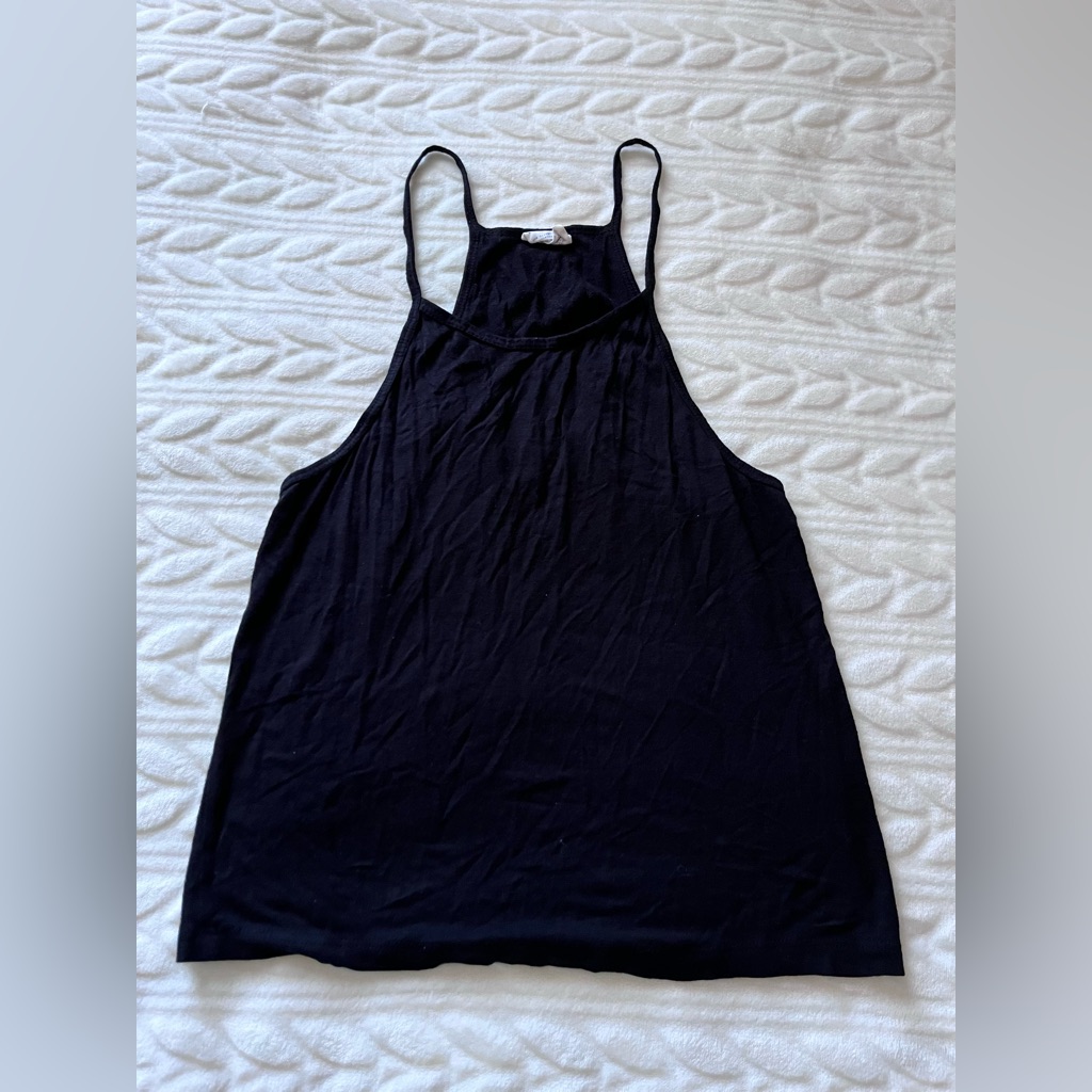 Essentials Black Spaghetti Strap